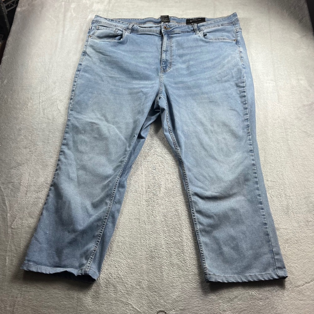 The Perfect Jean NYC Mens 46x30 Athletic Fit Light Wash Blue Denim Jeans 46 x 30